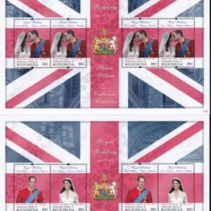 US 933-34 Trust Territories Micronesia NH VF Royal Wedding Sheets