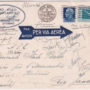 Italy 1930 Balbo Transatlantic Squadron Rome - Rio, Signed by Pilots
