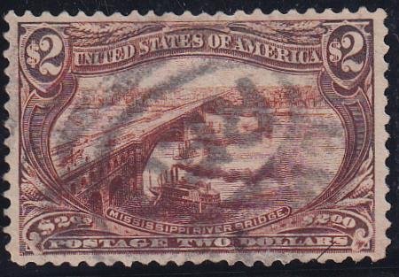 INV-25586itExt_812935fa-bea1-4054-8af6-c794f6a2e71e US 293 Early Commemoratives Used XF Beautiful Centering, PSE Cert Mention, Thin Spot + Faint Creases