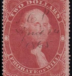 US R83c Revenue Used AVE-F Light Pen March 14, 1865