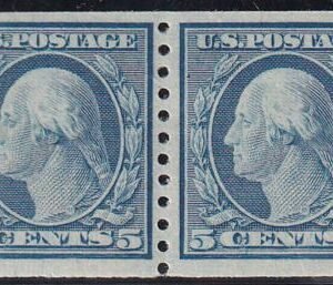 US 496a Washington / Franklin Mint LH F-VF Small Horiz. Pair - Scarce!