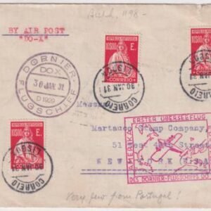 Portugal 1931 Do-X Flight Cover to New York .