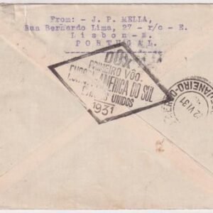 Portugal 1931 Do-X Flight Cover to New York .