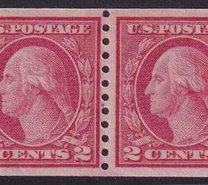 US 454 Washington / Franklin Mint NH F-VF Pair Crowe Cert