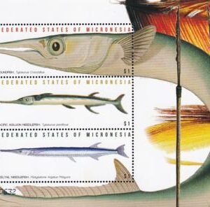 US 950 Trust Territories Micronesia NH VF Game Fish Sheet Of 3