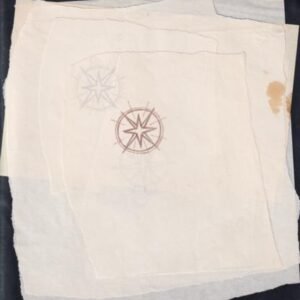 US 1142-E 9 Rough Drawings Of The Emblem Of The Francis Scott Key Stamp, 5 Of Which One Detailed And Interesting, 4 More Repetitive. Mostly Signed By Frank Conley