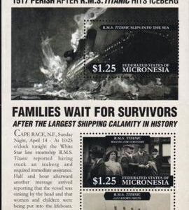 US 969 Trust Territories Micronesia NH VF Titanic Sheet Of 3