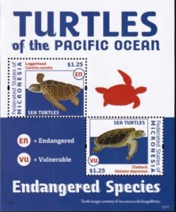 US 981 Trust Territories Micronesia NH VF Turtles S/S