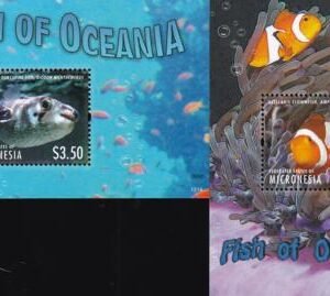 US 1030-31 Trust Territories Micronesia NH VF Fish Of Oceania S/S