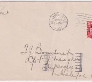 Newfoundland 1921 Airmail Cover with C3