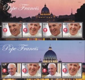 US 1058-59 Trust Territories Micronesia NH VF Pope Frances Sheets