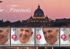 US 1058-59 Trust Territories Micronesia NH VF Pope Frances Pairs