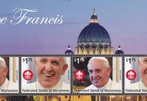 US 1058-59 Trust Territories Micronesia NH VF Pope Frances Pairs