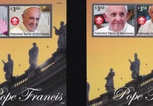 US 1060-61 Trust Territories Micronesia NH VF Pope Frances S/S
