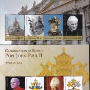 US 1074-75 Trust Territories Micronesia NH VF Canonization of Pope Paul II Sheets