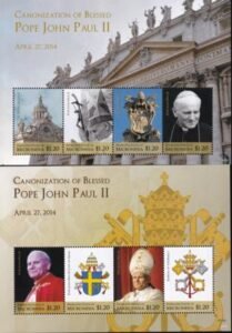 US 1074-75 Trust Territories Micronesia NH VF Canonization of Pope Paul II Sheets