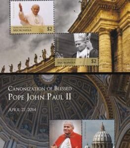 US 1076-77 Trust Territories Micronesia NH VF Canonization S/S