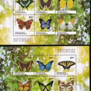 US 1113-1114 Trust Territories Micronesia NH VF Butterflies Sheets