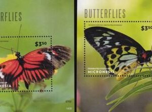 US 1115-1116 Trust Territories Micronesia NH VF Butterflies S/S