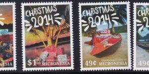 US 1123-1126 Trust Territories Micronesia NH VF Christmas Singles