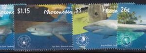 US 1135-38 Trust Territories Micronesia NH VF Sharks Set Of 4