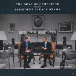 US 1141 Trust Territories Micronesia NH VF Duke And President Obama S/S