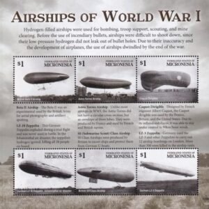 US 1142 Trust Territories Micronesia NH VF WWI Airships Sheet