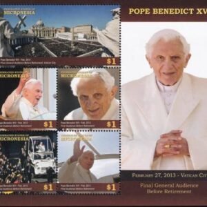US 1179 Trust Territories Micronesia NH VF Pope Benedict XVI Sheet