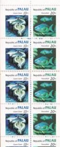 US 13b Trust Territories Palau NH VF 1983-84 Definitive Set 13/20-cent Bklt Pane