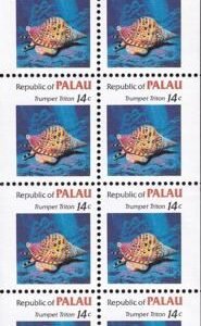 US 75a Trust Territories Palau NH VF 1985 Definitive Set 14¢ Bklt. Pane