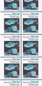 US 76a Trust Territories Palau NH VF 1985 Definitive Set 22¢ Bklt. Pane