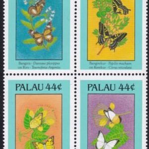 US 183-86 Trust Territories Palau NH VF Butterflies & Flowers