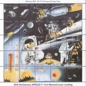 US 218 Trust Territories Palau NH VF Moon Landing Anniversary M/S