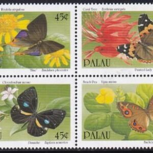 US 242-45 Trust Territories Palau NH VF Butterflies & Flowers