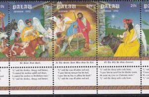 US 312 Trust Territories Palau NH VF Christmas Tabs