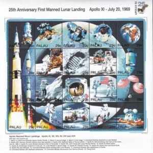 US 337 Trust Territories Palau NH VF Apollo XI Moon Landing M/S