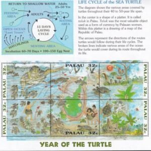 US 383 Trust Territories Palau NH VF Sea Turtle Life Cycle