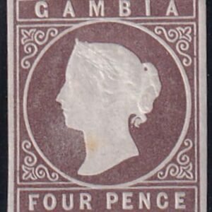 Gambia 1 Mint H VF OG Sound!