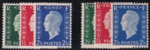 France 503 Unissued Set Mint NH 1945 Free France Unissued Set. Pencil Signed With Soroni Cert.