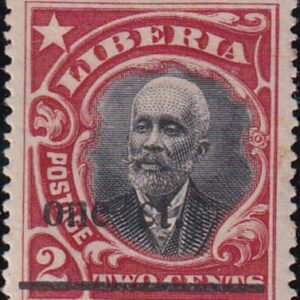 Liberia 155 Mint LH VF "One Cent" Surcharge