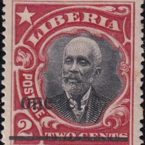 Liberia 155 Mint LH VF "One Cent" Surcharge