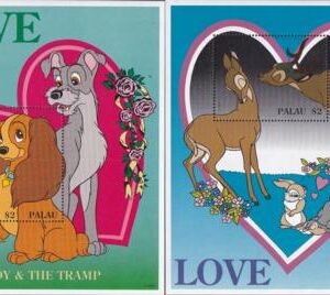 US 394-95 Trust Territories Palau NH VF Disney Sweethearts S/S