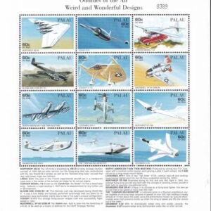 US 404 Trust Territories Palau NH VF "Oddities In The Air" M/S
