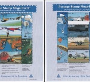 US 422-23 Trust Territories Palau NH VF Parachutes M/S