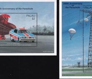 US 424-25 Trust Territories Palau NH VF Parachutes S/S
