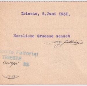 Liechtenstein 1931 Vaduz -Lausanne Flight Card with C2, C4 & C7