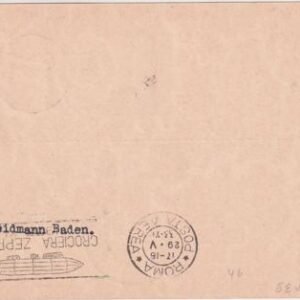 Switzerland 1933 Italian Flight on 20c Postal Card with C12