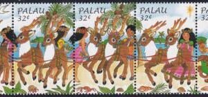 US 466 Trust Territories Palau NH VF Christmas Strip Of 5