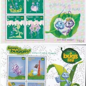 US 467-70 Trust Territories Palau NH VF Disney's "Bug's Life" M/S