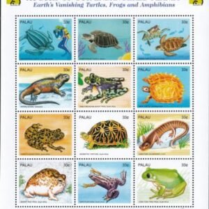 US 495 Trust Territories Palau NH VF Turtles, Frogs & Amp M/S